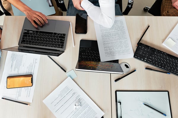This is an image of people working in an office 