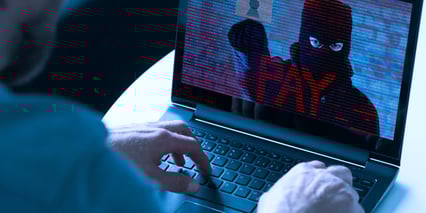 Hacker attempting cyber attack.