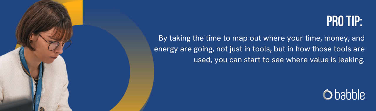 This graphic visually represents a "pro tip" to map out where your time, money, and energy are going to see where value is leaking.