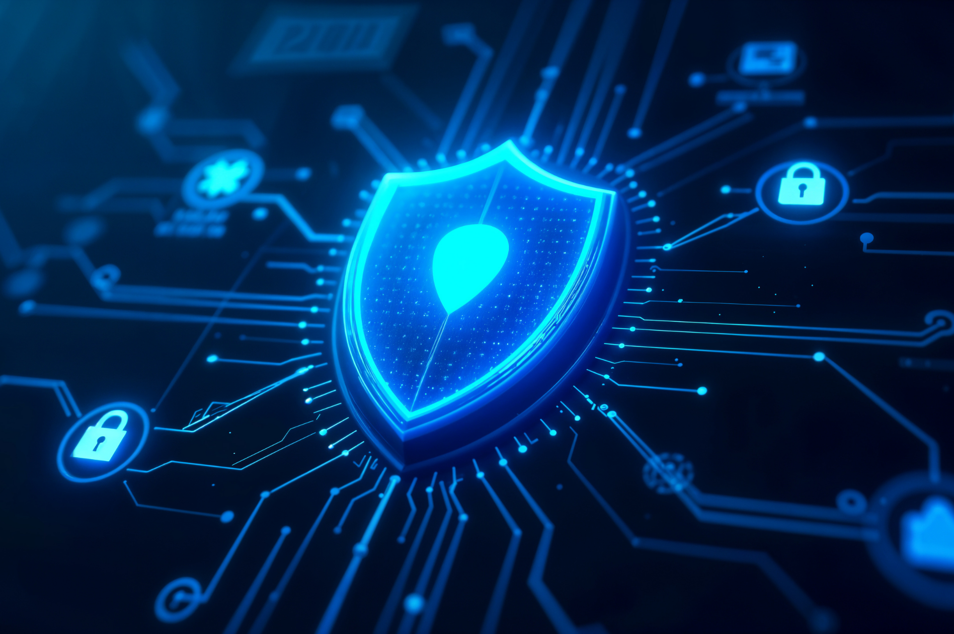 This is an AI-generated image of a cyber security badge.