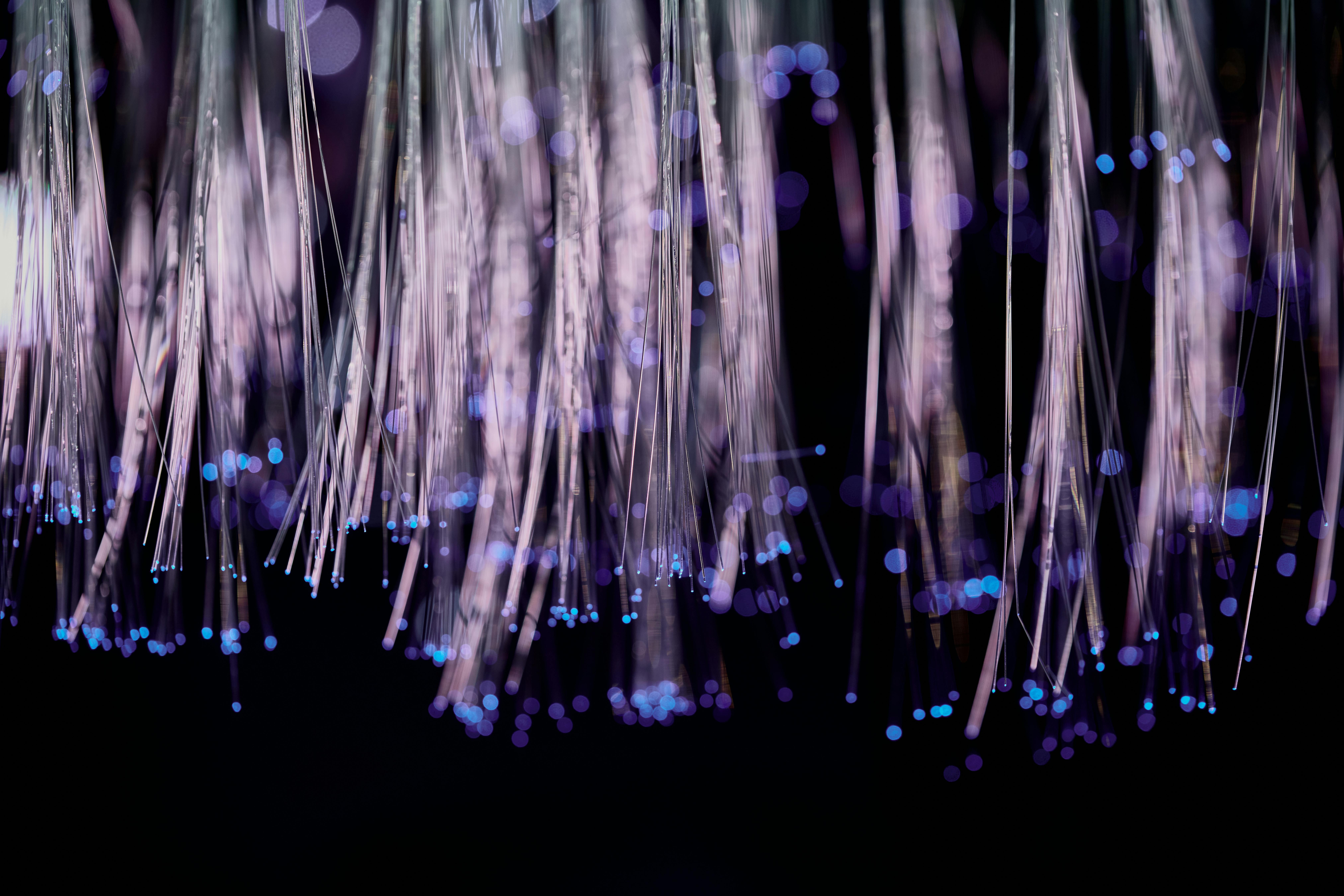 This is a zoomed in image of some purple fibre lines.